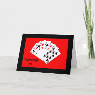 La rotation de 70 est une carte d'anniversaire