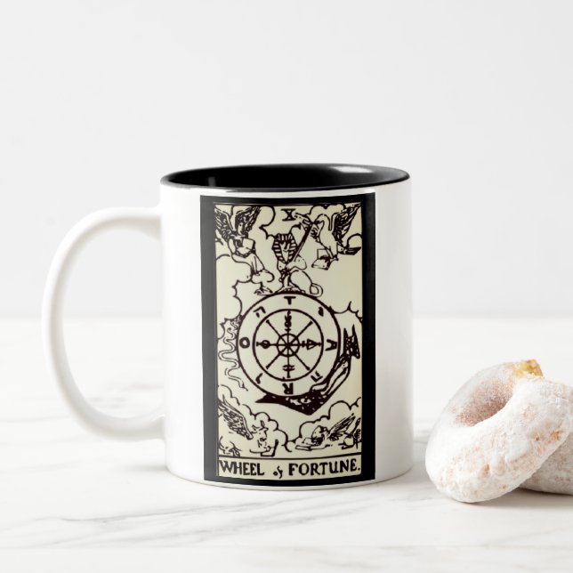 la roue de la carte tarot fortune | mug (Avec donut)