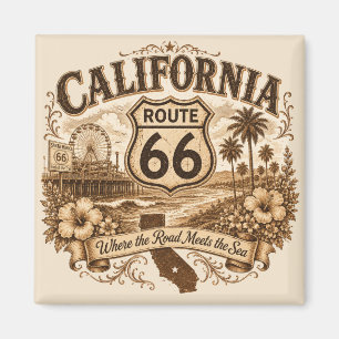 LA Route 66 Santa Monica Terminus Magnet