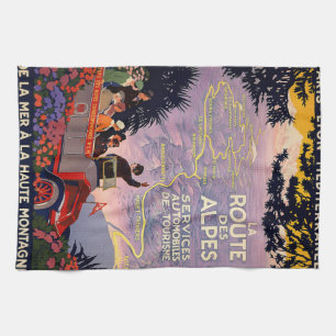 La route des Alpes Kitchen Towel