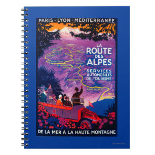 La Route Des Alpes Vintage PosterEurope Notebook