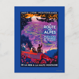 La Route Des Alpes Vintage PosterEurope Postcard