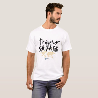 La route des hommes au T-shirt de sauvage de