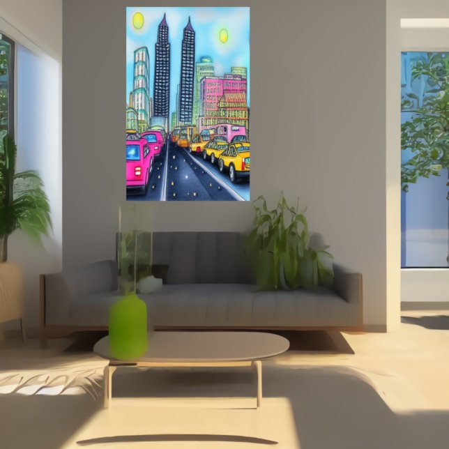 La route vers la capitale | AI Art Poster (Créateur téléchargé)