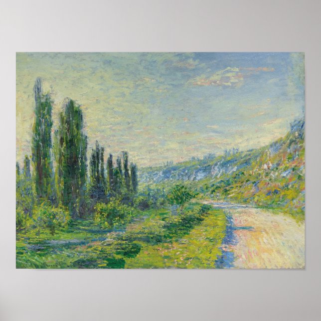La route vers Vétheuil (par Claude Monet) Poster (Devant)