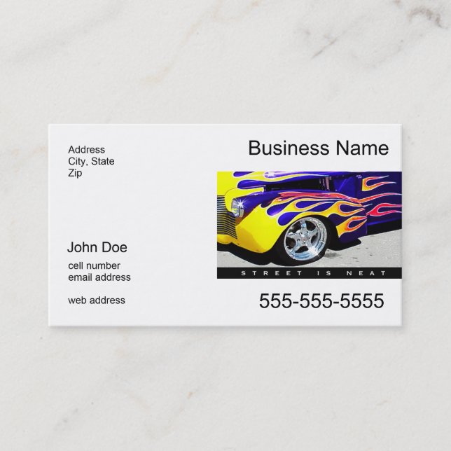 La rue est carte de visite ordonné (Devant)