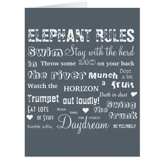 La sagesse des éléphants poétiques régit la typogr (Devant)