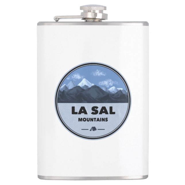 La Sal Mountains Utah Camping Hip Flask (Front)
