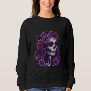 La Santa Muerte Saint Mexican Folklore Dead Skull Sweatshirt