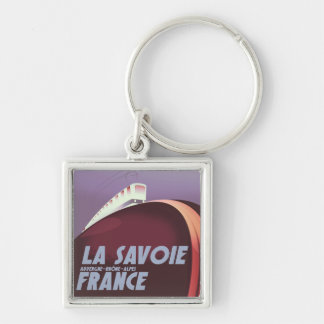La Savoie Auvergne-Rhône-Alpes travel poster. Keychain
