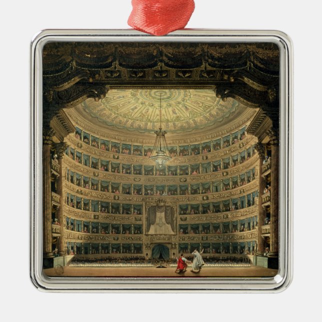 La Scala, Milan, during a performance Metal Ornament (Front)
