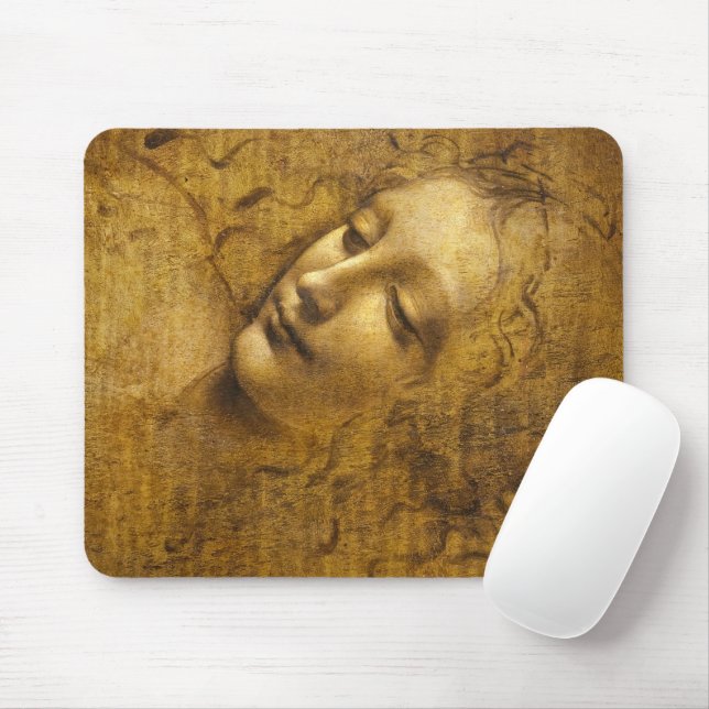 La Scapigliata, 1508 by Leonardo da Vinci Mouse Pad (With Mouse)