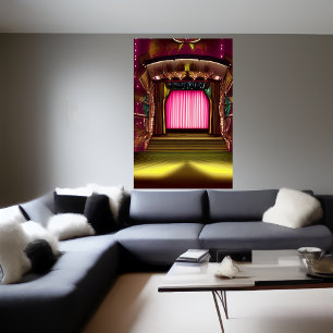 La scène du théâtre   AI Art Poster