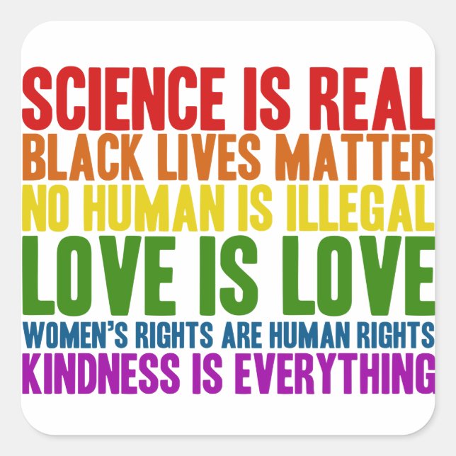 La science est l'amour réel est l'amour Stickers (Devant)