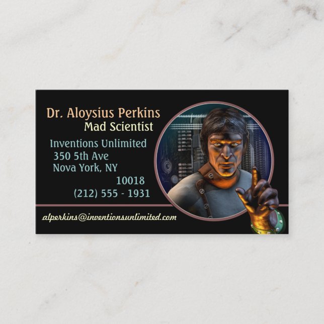 La Science folle ! (m) Cartes de visite (Devant)