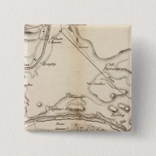 La Seine, l'Oise 2 Inch Square Button