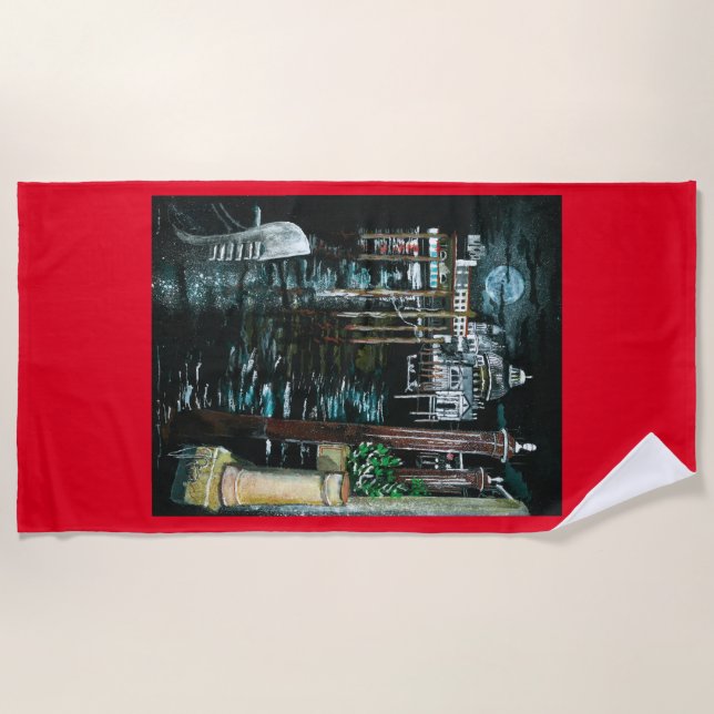 La Serenissima Venice Beach Towel (Front)