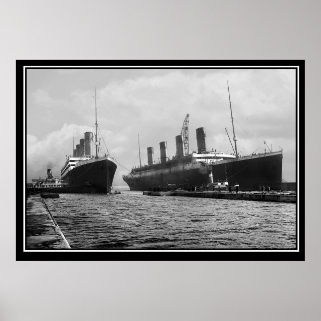 La série Titanic Poster Olympique et Titanic (Devant)