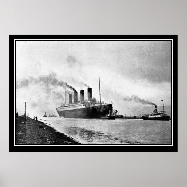La série Titanic Trial Run Photo Poster vintage (Devant)