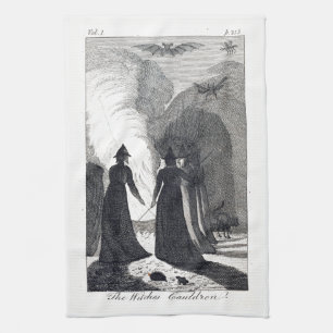 La serviette de cuisine du chaudron de la sorcière