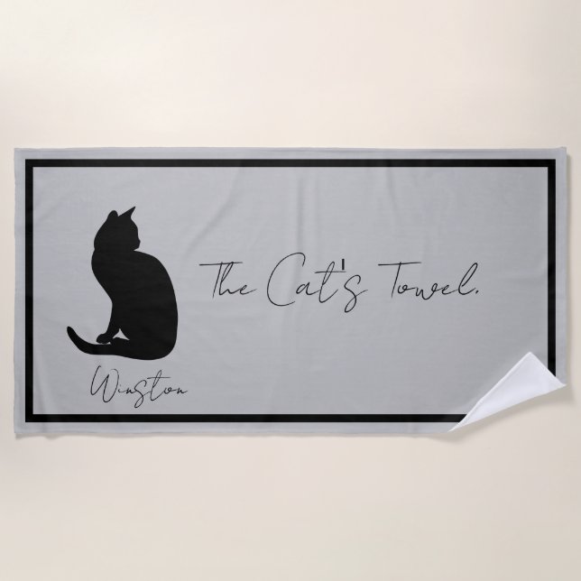 La serviette grise pour chats (Devant)