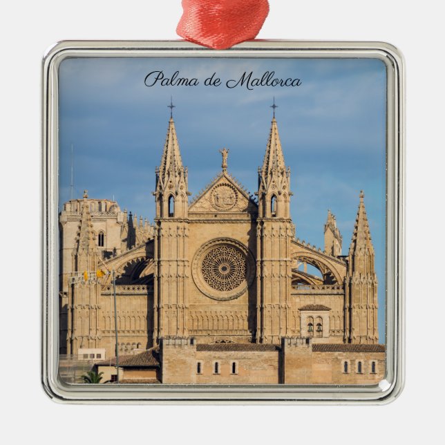 La Seu, the Cathedral of Palma de Mallorca - Spain Metal Ornament (Front)