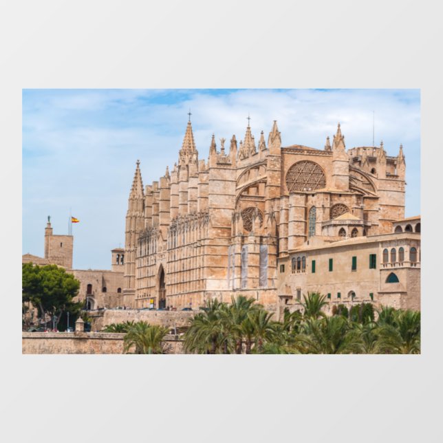 La Seu, the Cathedral of Palma de Mallorca - Spain Window Cling (Sheet)
