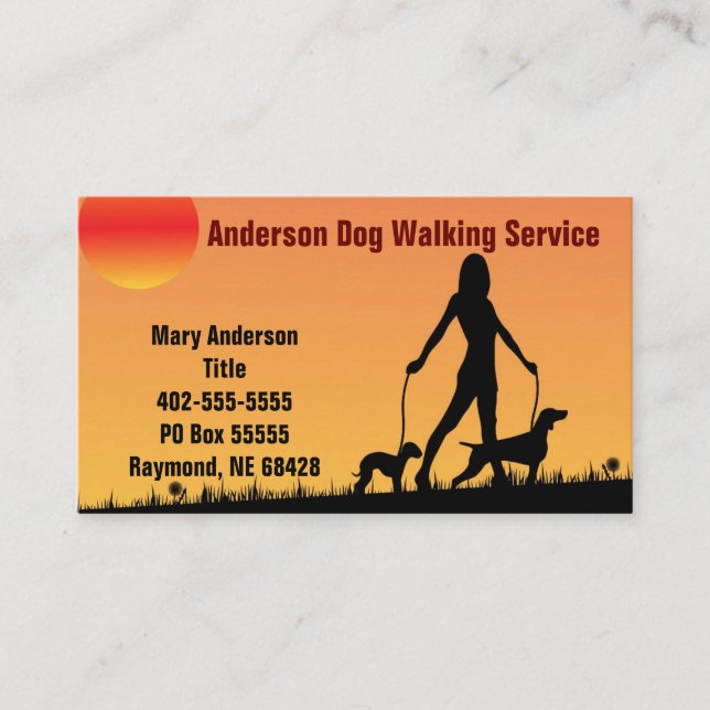 La silhouette de la carte de marche de chien avec  (Devant)