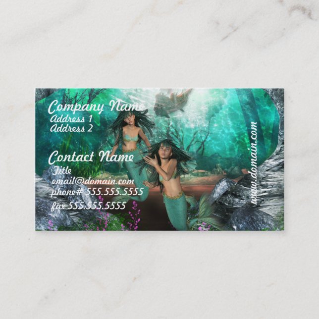 La sirène jumelle des cartes de visite (Devant)