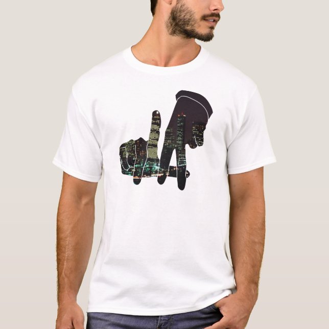 LA skyline hands T-Shirt (Front)
