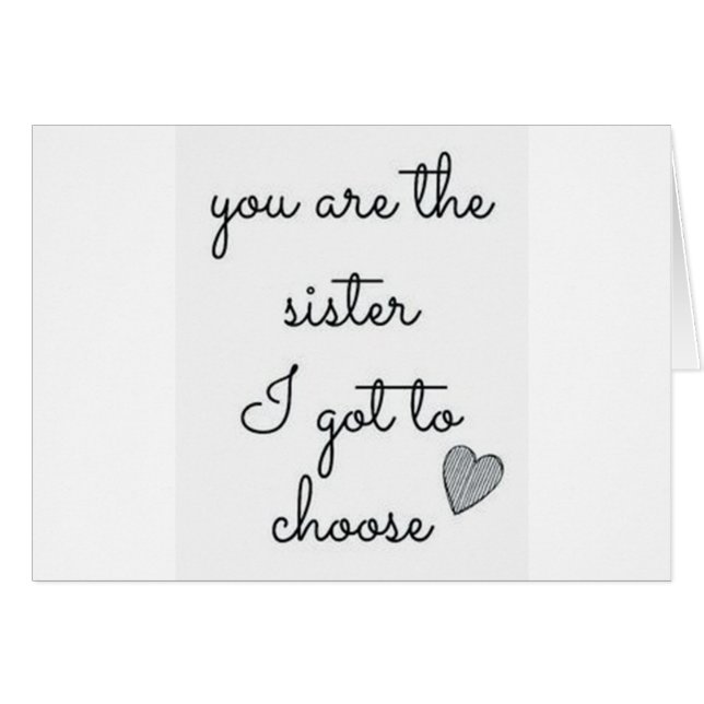 **LA SOEUR QUE JE DOIS CHOISIR** SOUHAITER POUR L' (Devant horizontal)