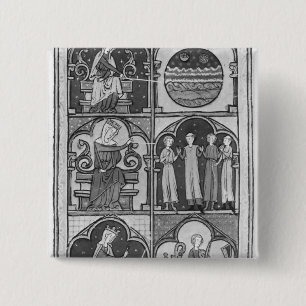 La Somme le Roi', by Lambert le Petit, 1311 2 Inch Square Button