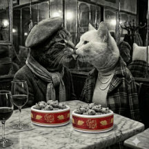La Souris d'Or_Ruby Enamel Personalized Cat Bowl