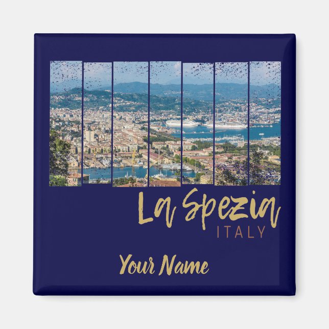 La Spezia Liguria Italy Vintage Souvenir Magnet (Front)