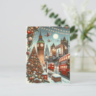 La splendeur festive de Londres - Carte de Noël vi