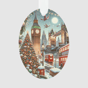 La splendeur festive de Londres - Carte de Noël vi