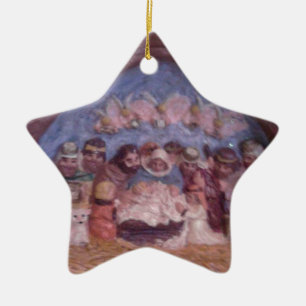 'LA STABLE DE NOËL' ORNEMENT CÉRAMIQUE
