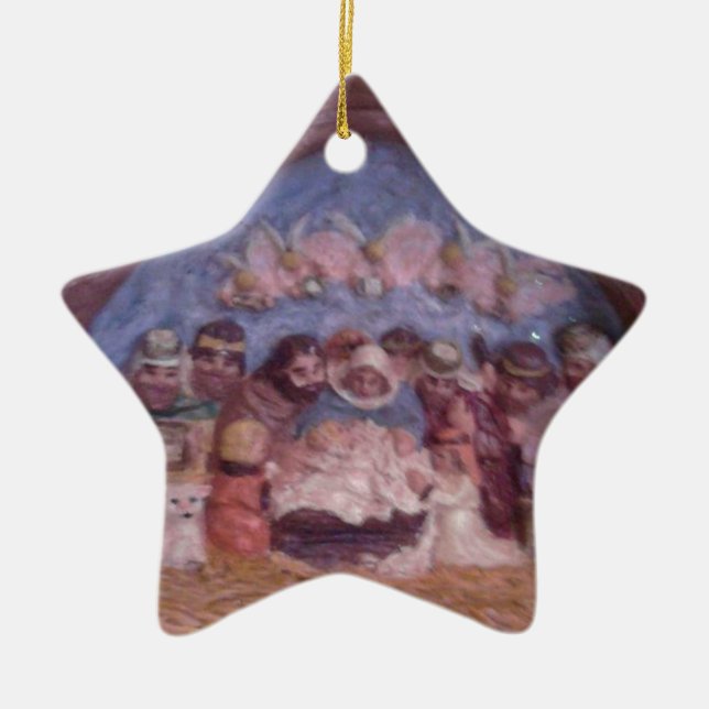 'LA STABLE DE NOËL' ORNEMENT CÉRAMIQUE (Devant)