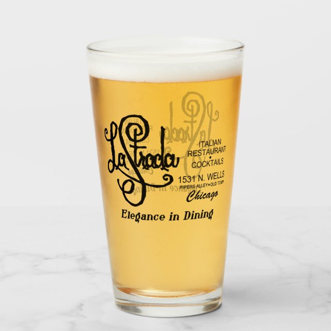 La Strada Restaurant, Old Town, Chicago, IL Glass (Front Filled)