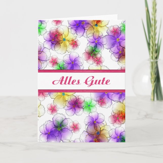 La sucrerie allemande fleurit le blanc de carte (Devant)