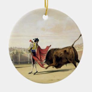 La Suerte de la Capa, 1865 (colour litho) Ceramic Ornament