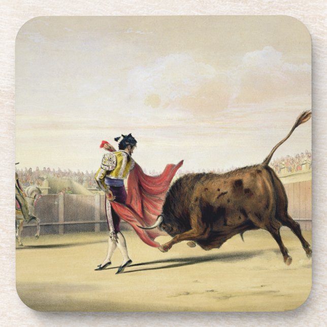 La Suerte de la Capa, 1865 (colour litho) Coaster (Front)