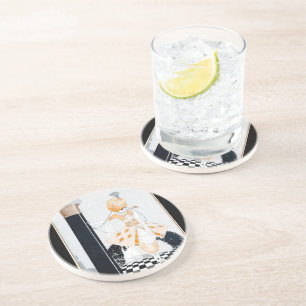 La Sultane - Vintage Fashionable Art Deco Lady Coaster