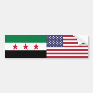La Syrie et autocollant de drapeau des USA