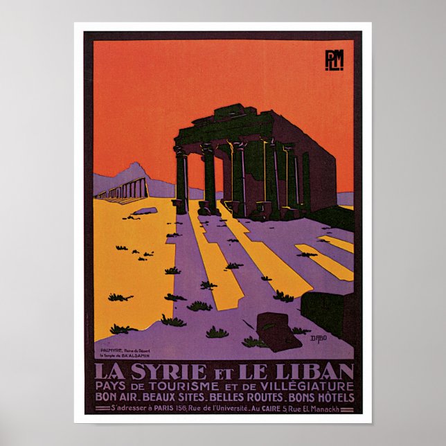 La Syrie et Le Liban (Syria and Lebanon) Poster (Front)