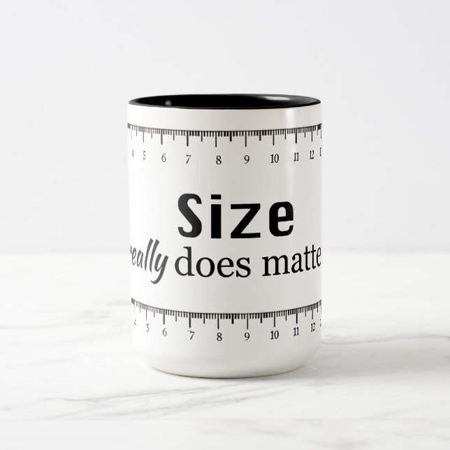 La taille vraiment importe tasse (Centre)