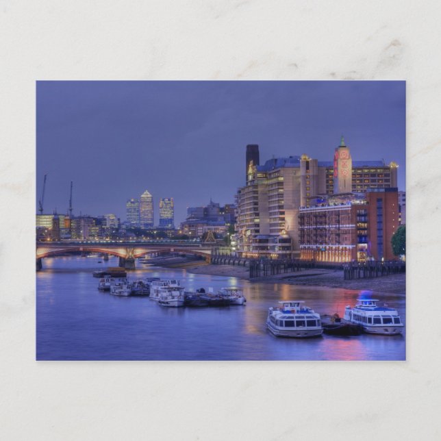 La Tamise sur la carte postale de Dusk (Devant)