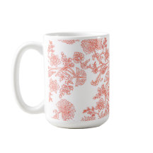 La tasse à café florale toile classique
