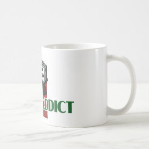 La tasse blanche de l'intoxiqué de merdes