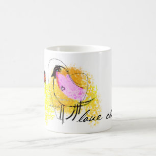 La tasse blanche du classique 11oz "aimez poussin"
